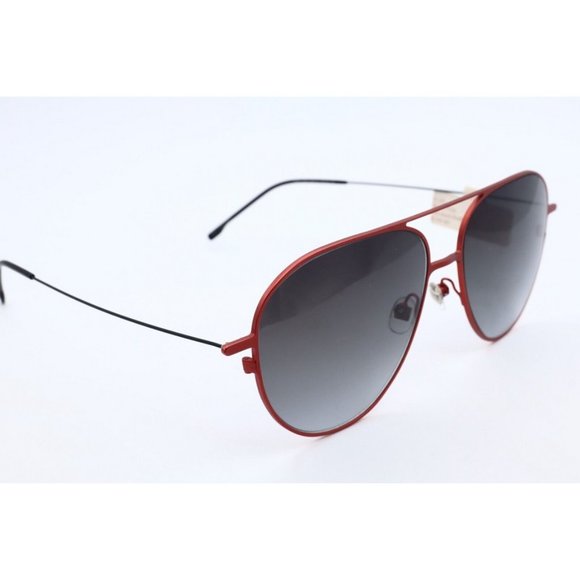New Prodesign Denmark 8128 c.4021 Aviator Red Sunglasses Gray Lenses 56mm - Picture 3 of 6